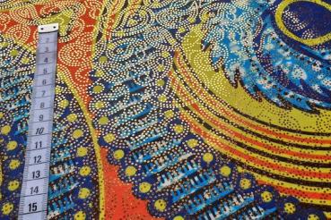 Preview: BLUE TORNADO GOLD METALLIC-Osikani Stoff